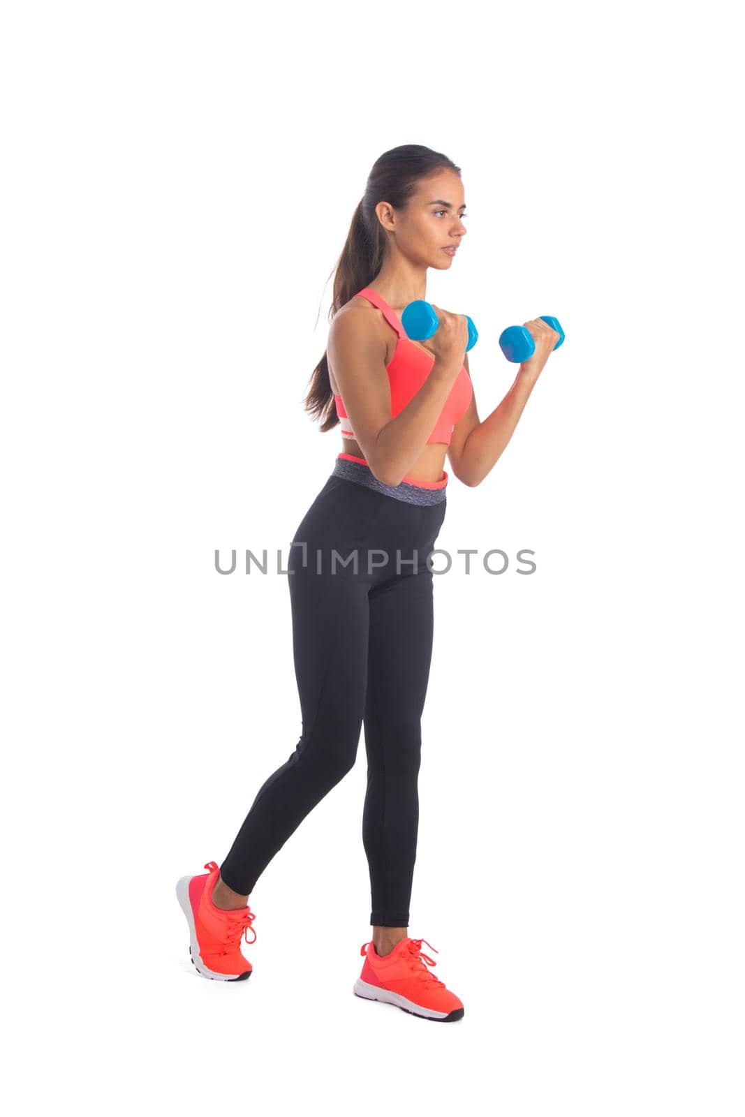 Sport fitness woman holding dumbbell by ALotOfPeople