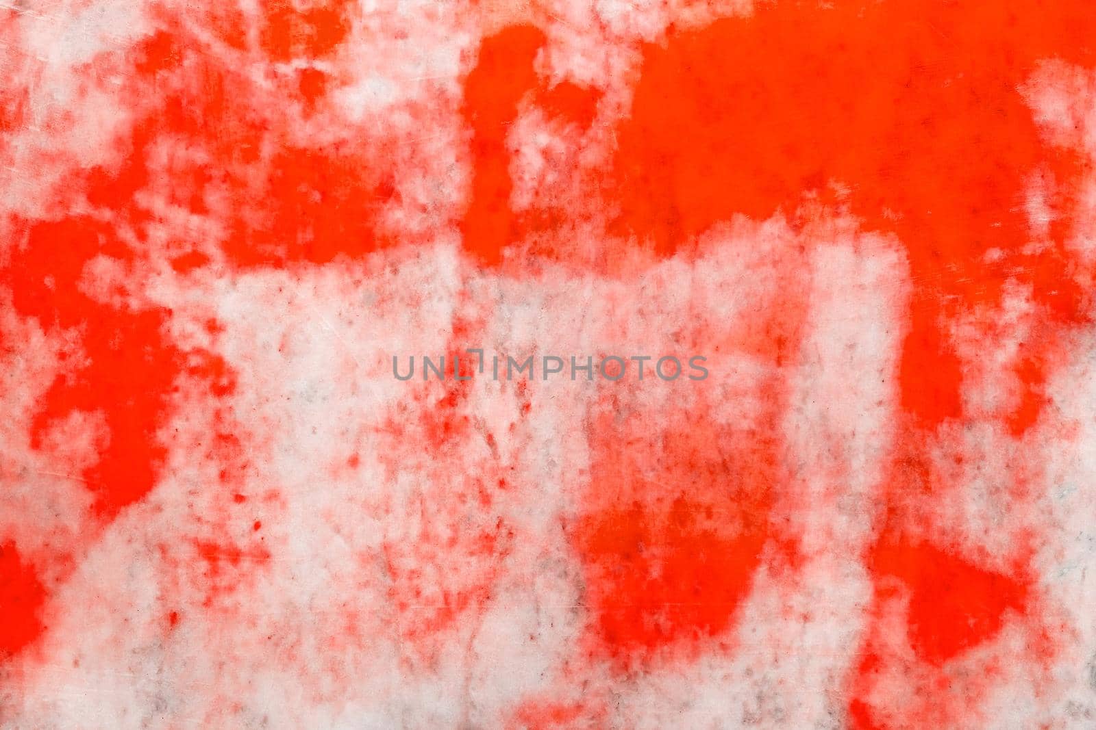 Red paint spots and pattern or blood on a old light marble abstract wall texture background.