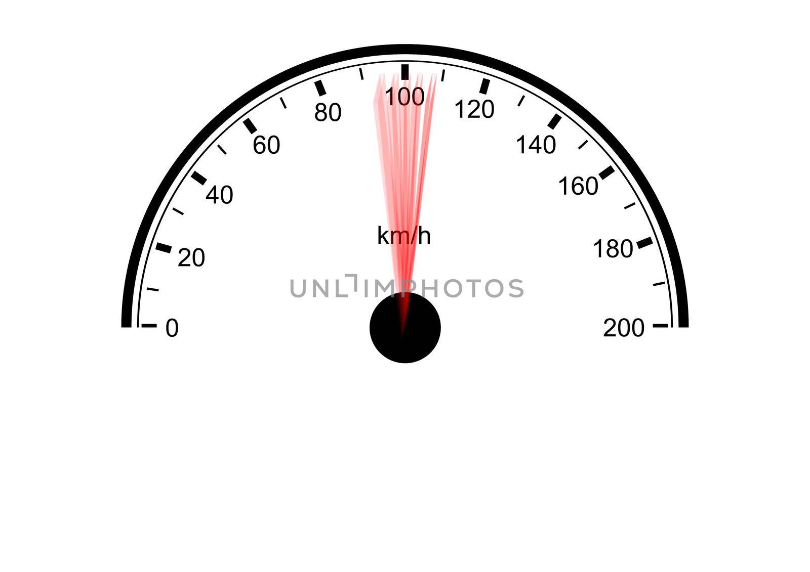 A Speedometer illustration design on a white background