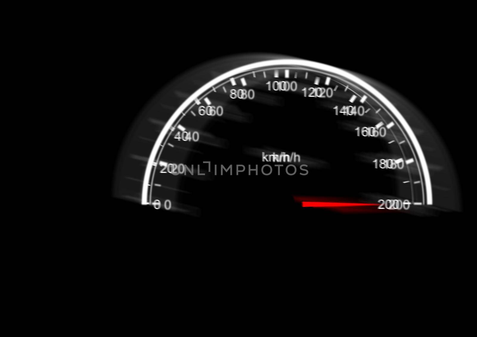 A Speedometer illustration design on a black background