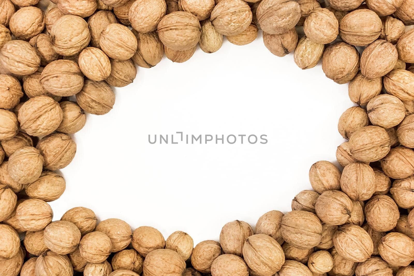 Walnuts mock up, nuts isolated on white background, walnut copy space by AYDO8