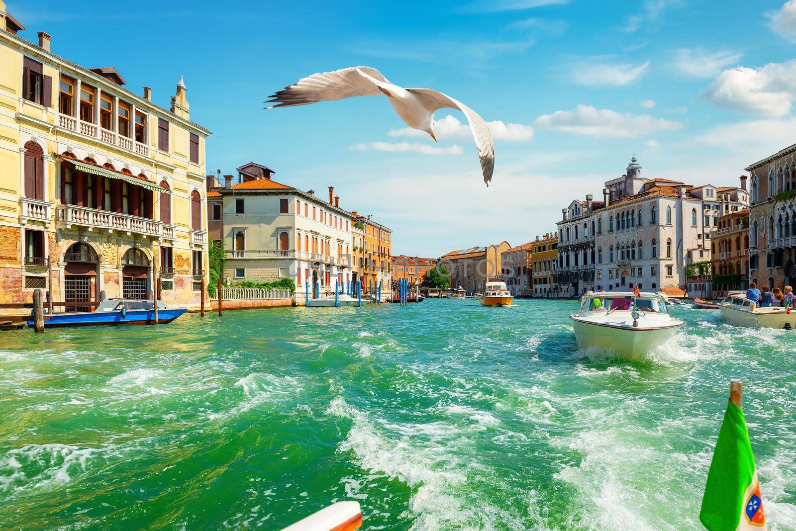 Warm summer day in romantic Venice, Italy