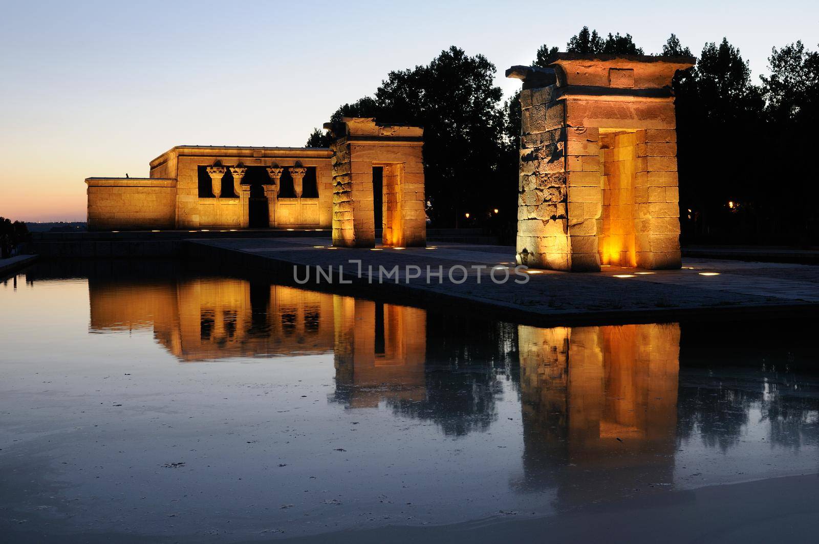 Temple of Debod, Templo de Debod in Madrid, Spain