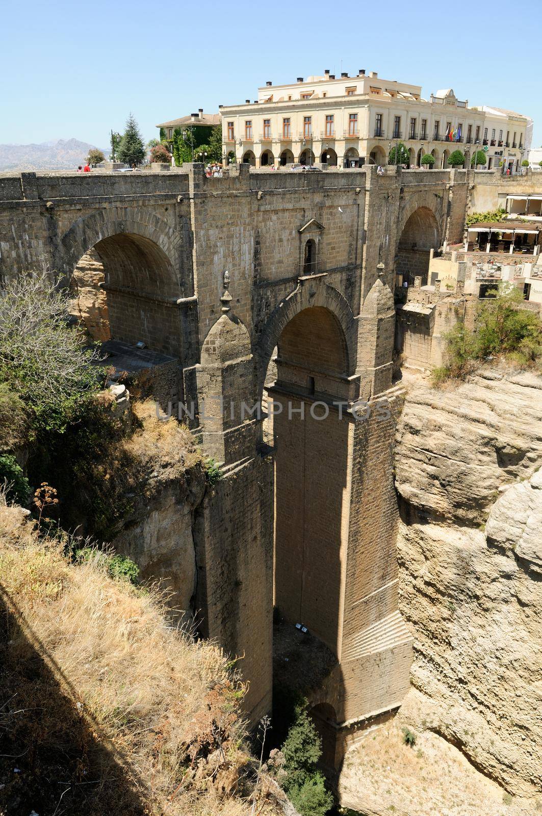 New bridge in Ronda, one of the famous white villages by javiindy