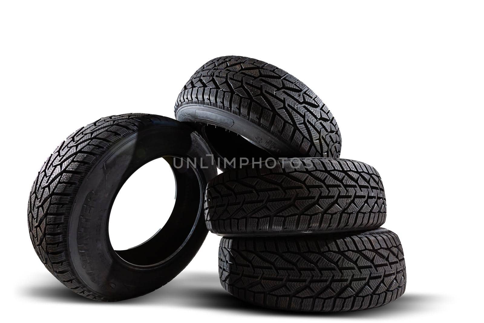 car tire on white background by Andelov13