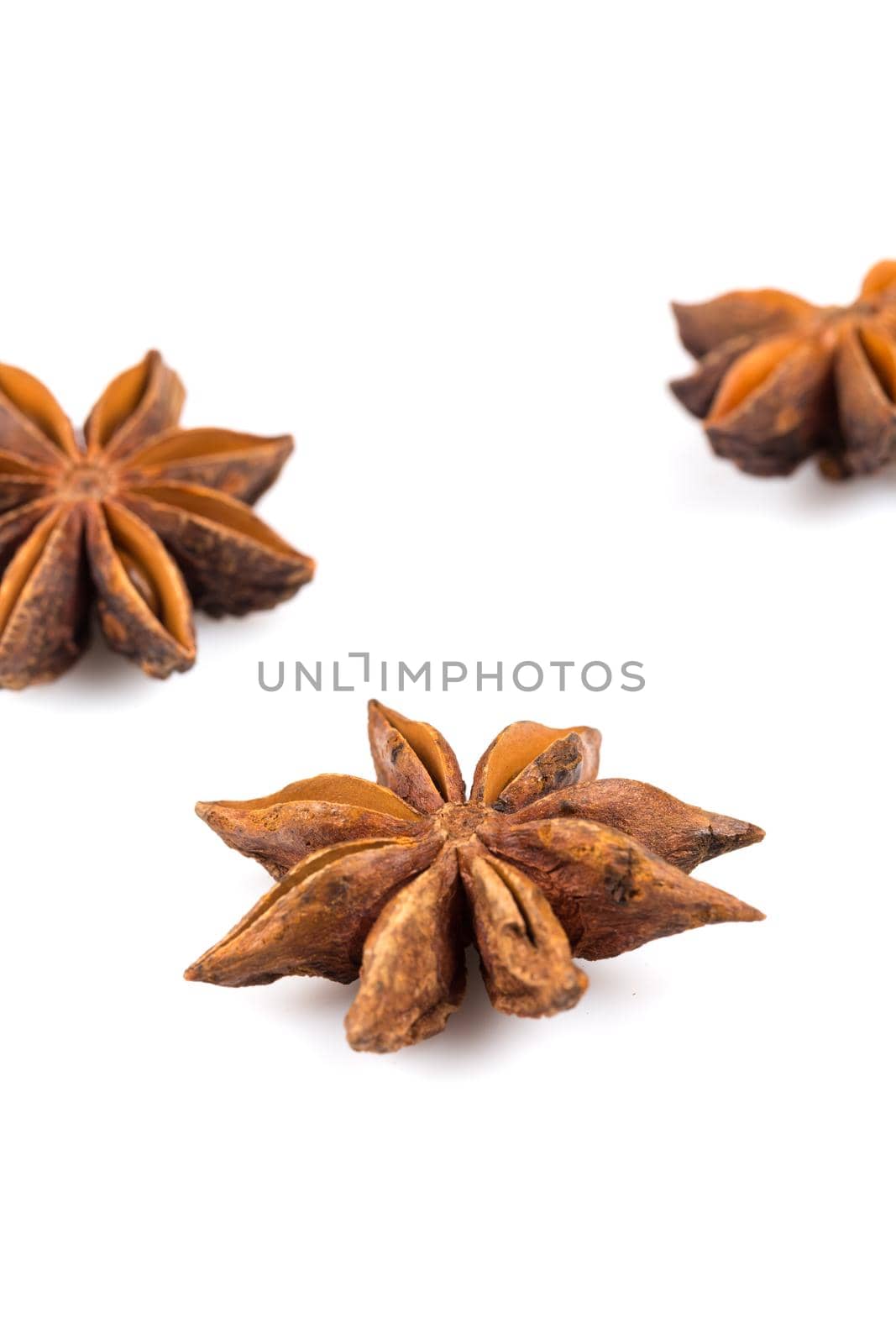 Stars of anise isolated on white background