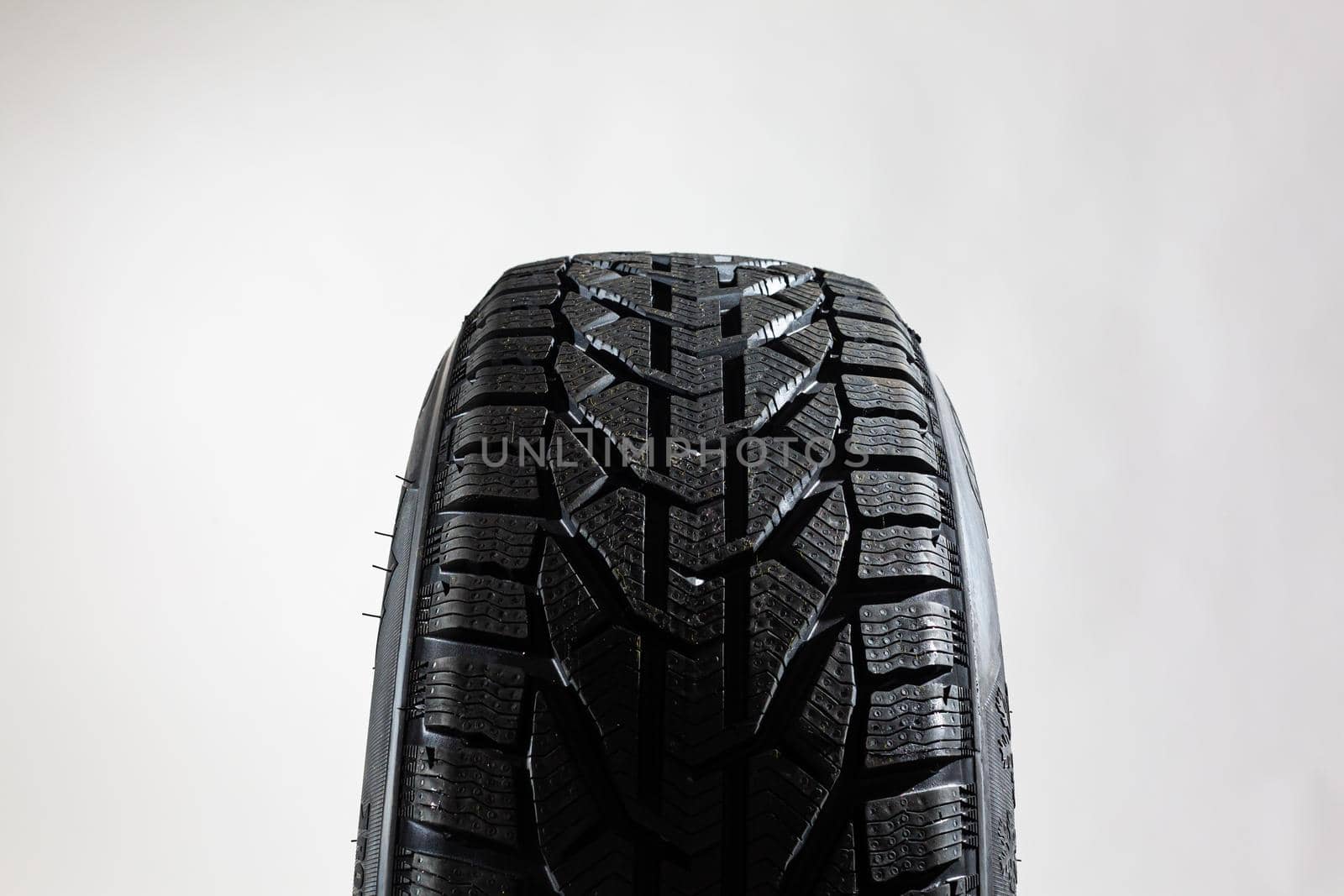 car tire on white background