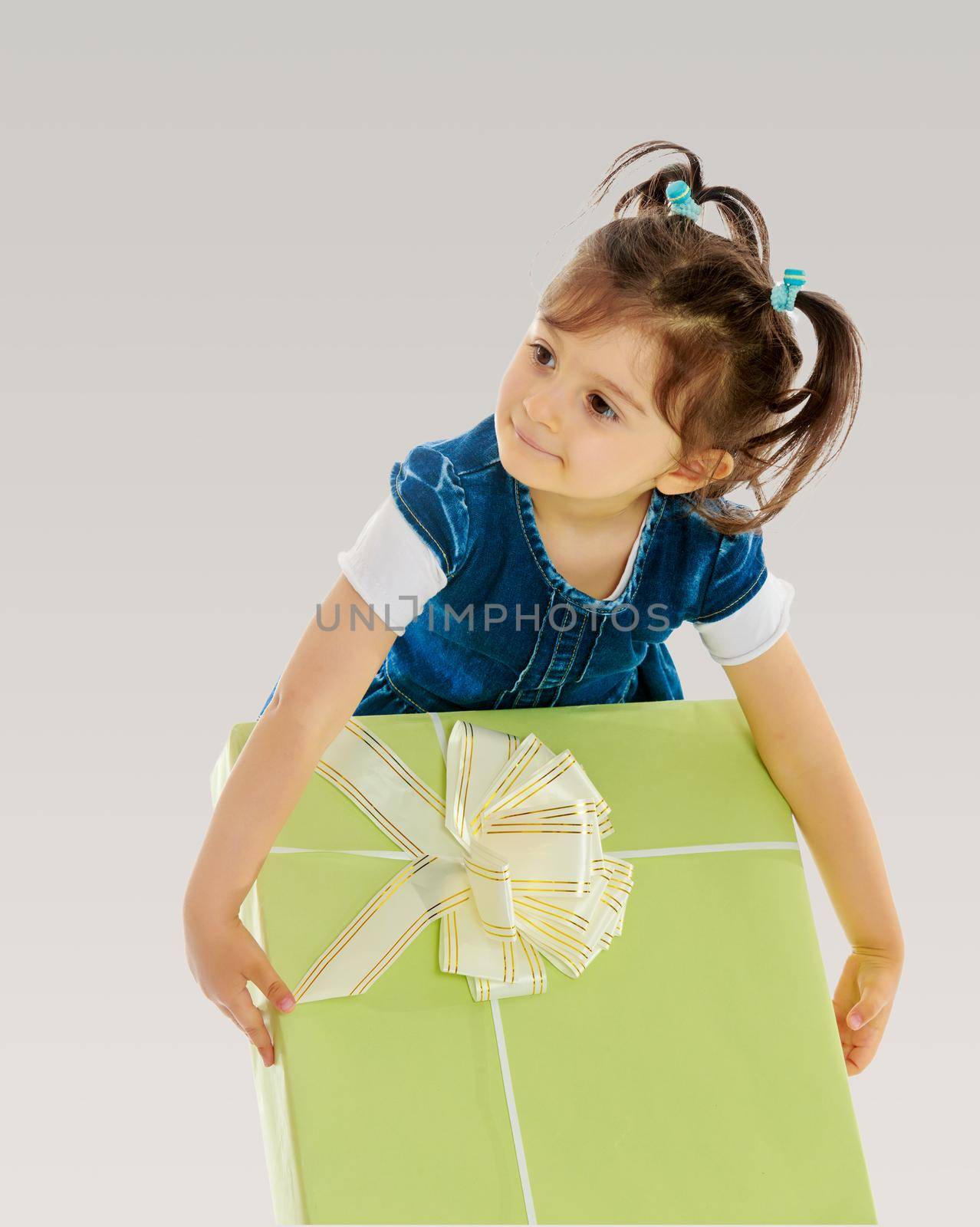 little girl with a gift by kolesnikov_studio