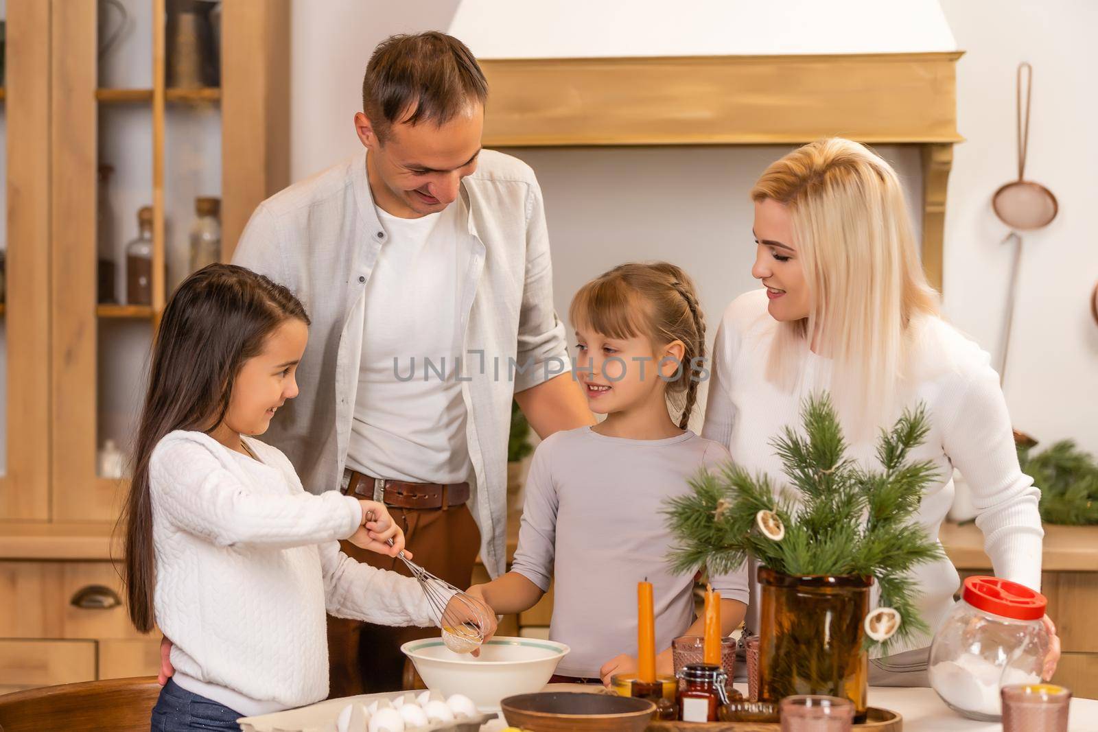 Family All Together At Christmas Dinner