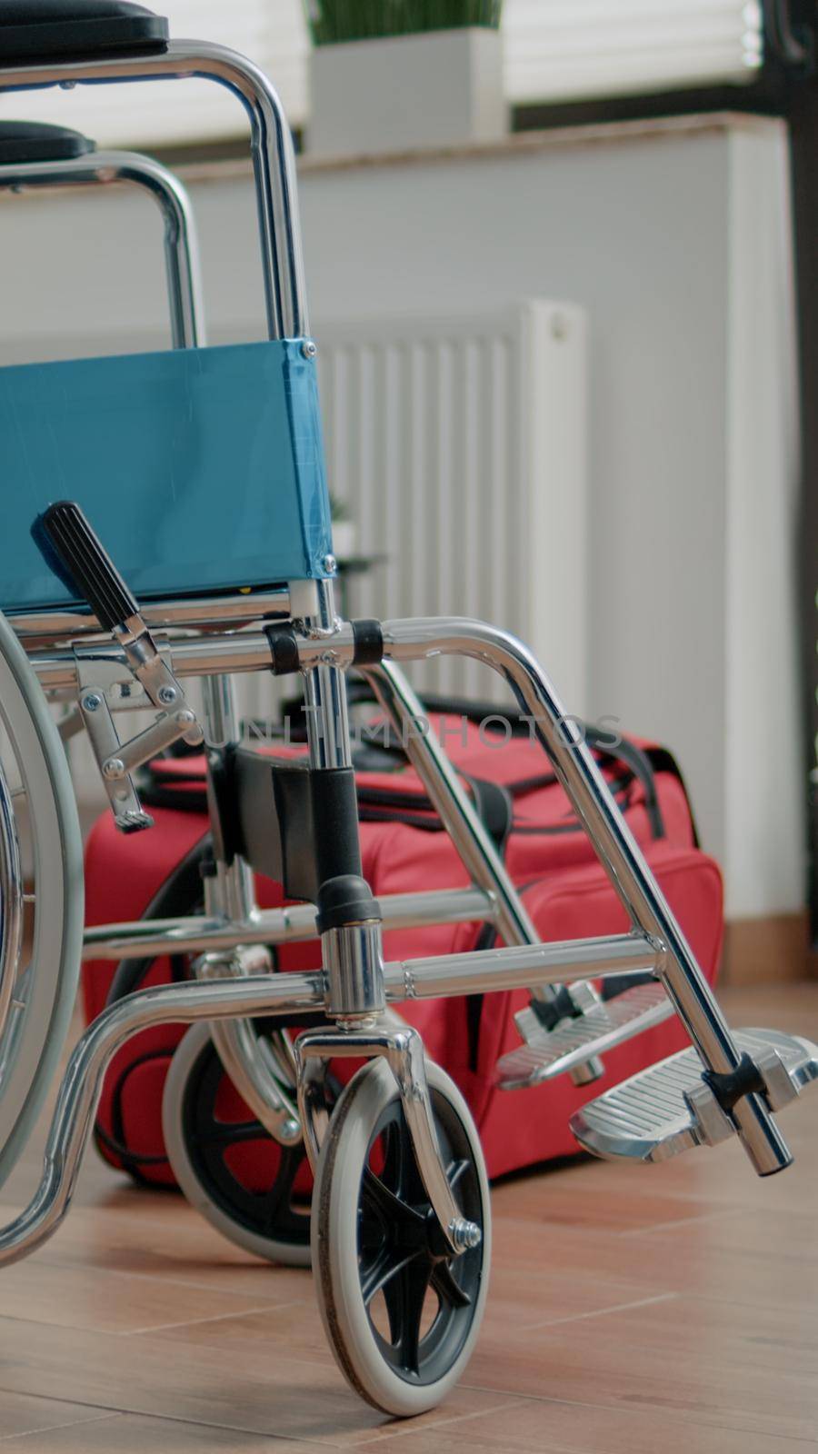 Nobody in nursing home room with transportation support by DCStudio
