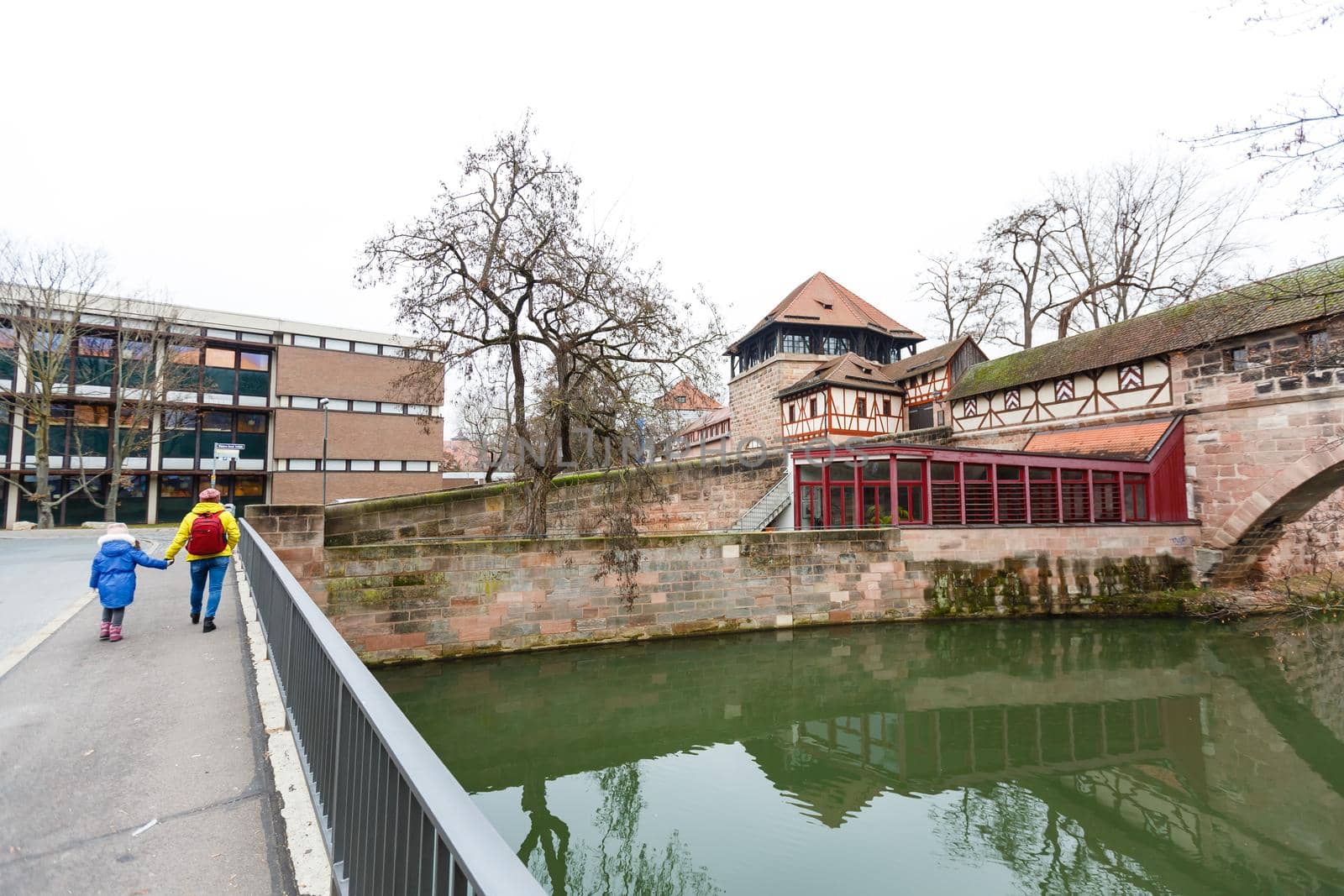 Bridge and House Nuremberg Germany Winter by Andelov13