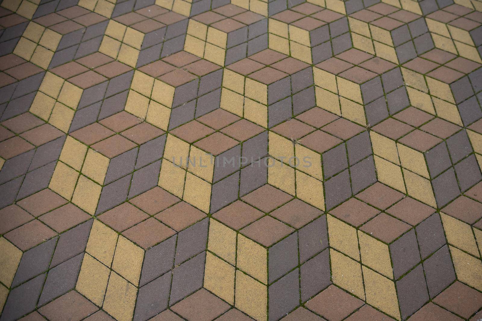 Mosaic Tile in Cube Pattern by Andelov13