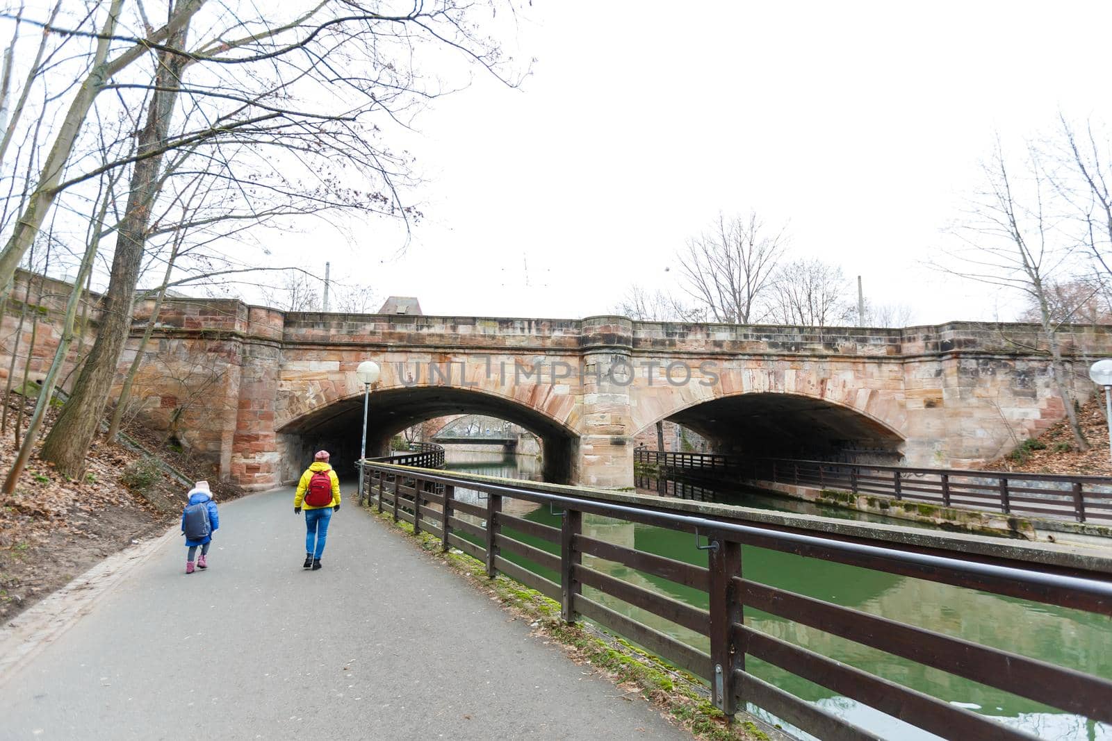 Nuremberg, Germany at Hangman's Bridge over the Pegnitz River. by Andelov13