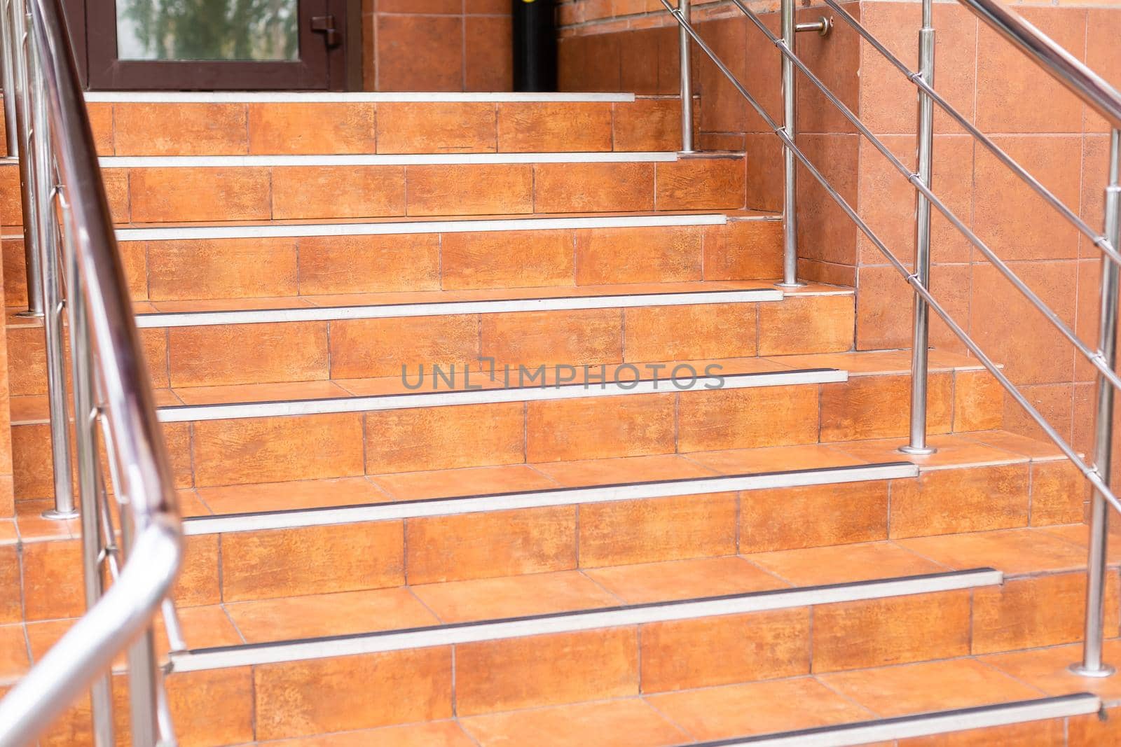 Flight Of Stair Steps Outside A Building.