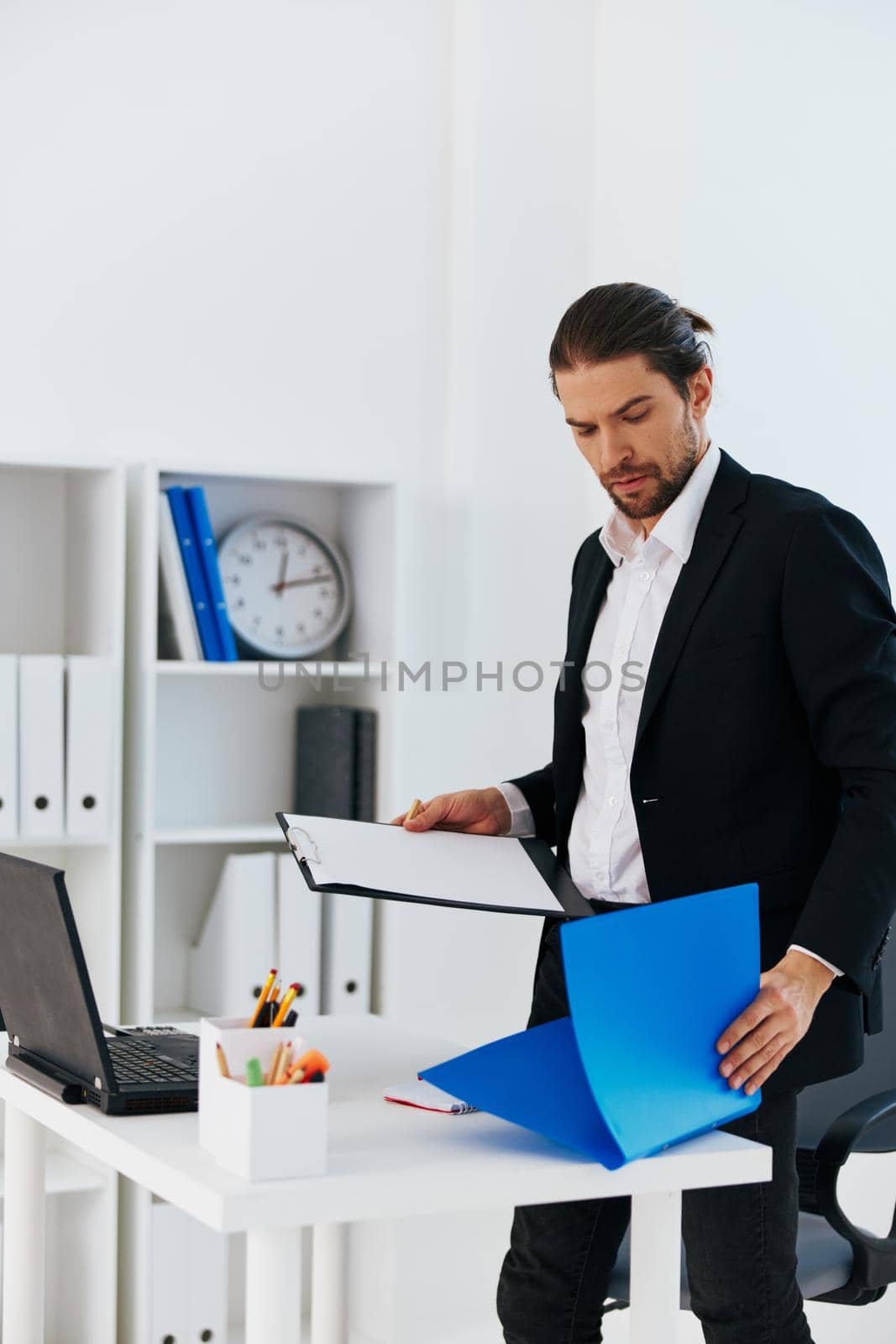 manager work in front of laptop emotions boss by SHOTPRIME