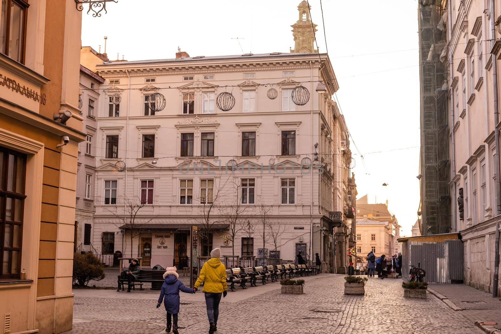 LVIV, UKRAINE - 28 December 2020: New Year and Christmas in the European city of Lviv by Andelov13