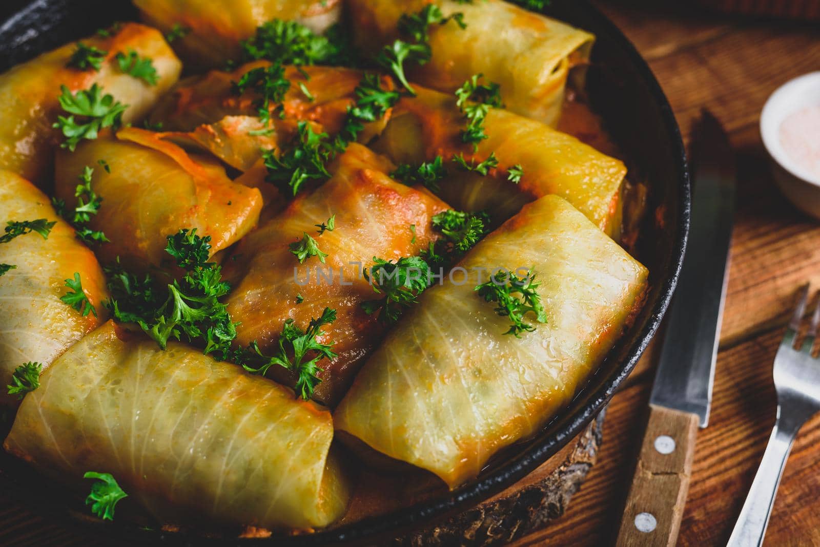 Stuffed Cabbage Rolls in Frying Pan by Seva_blsv