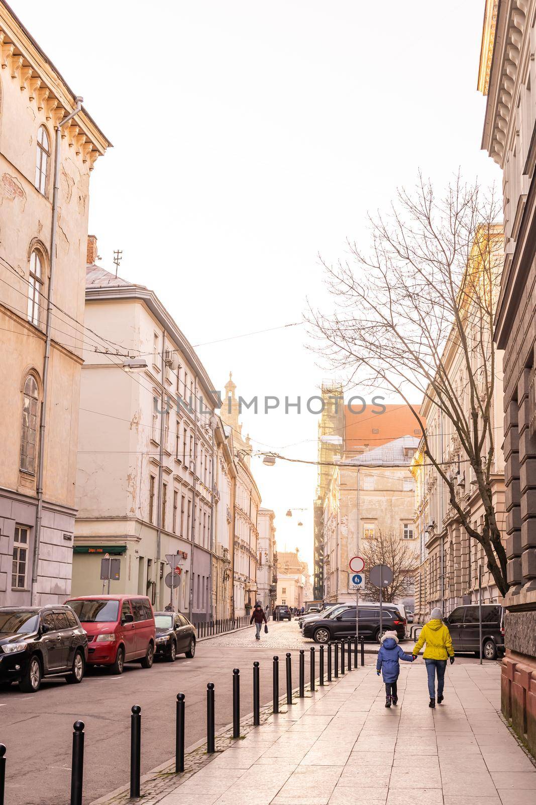 LVIV, UKRAINE - 28 December 2020: New Year and Christmas in the European city of Lviv.