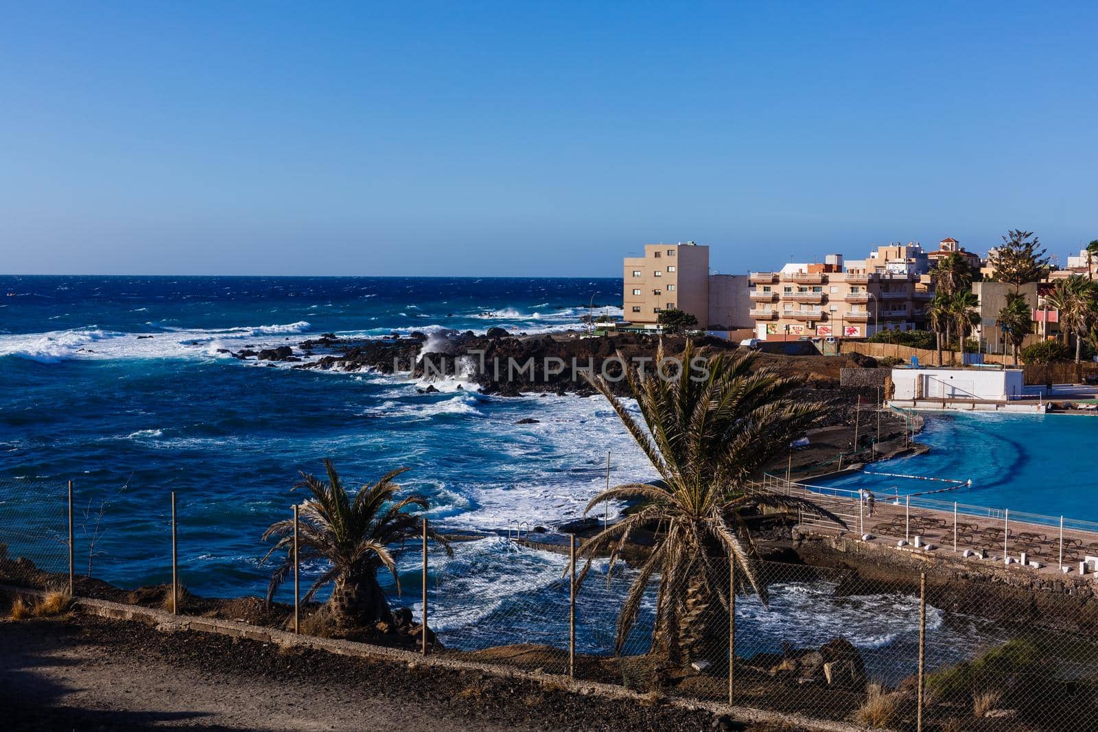 Atlantic ocean wild coast, Tenerife, Canary islands, Spain