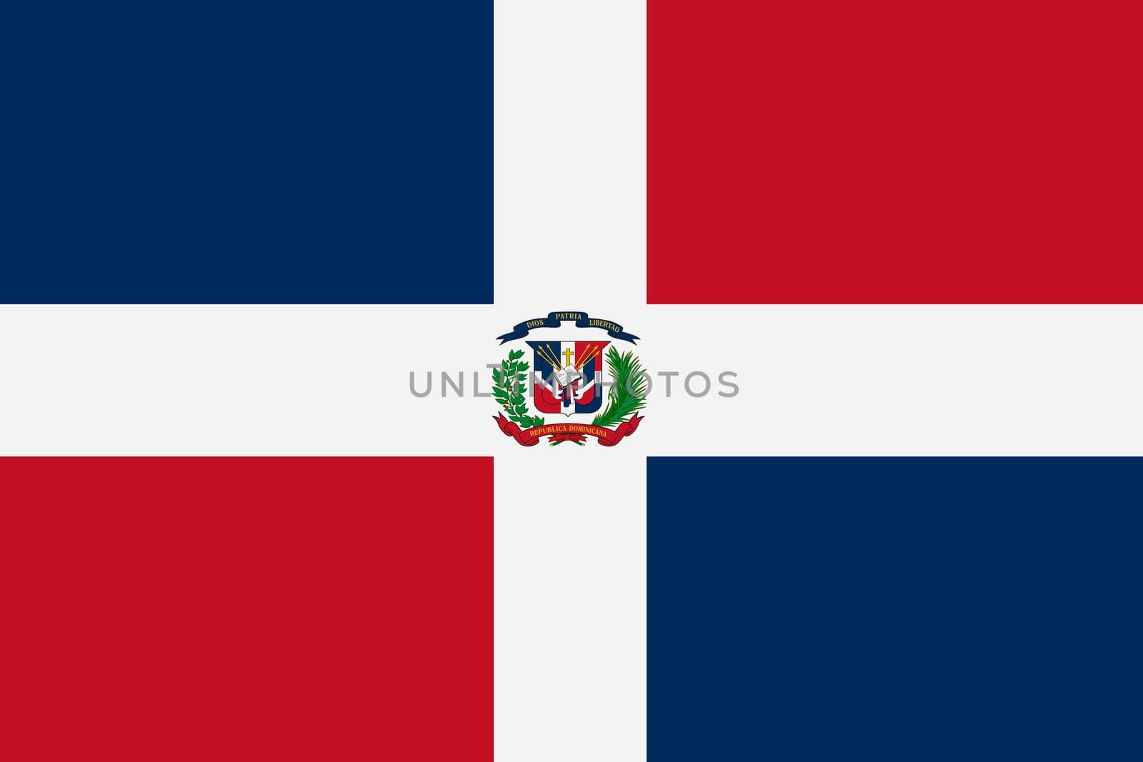 A Dominican Republic flag background illustration red white blue