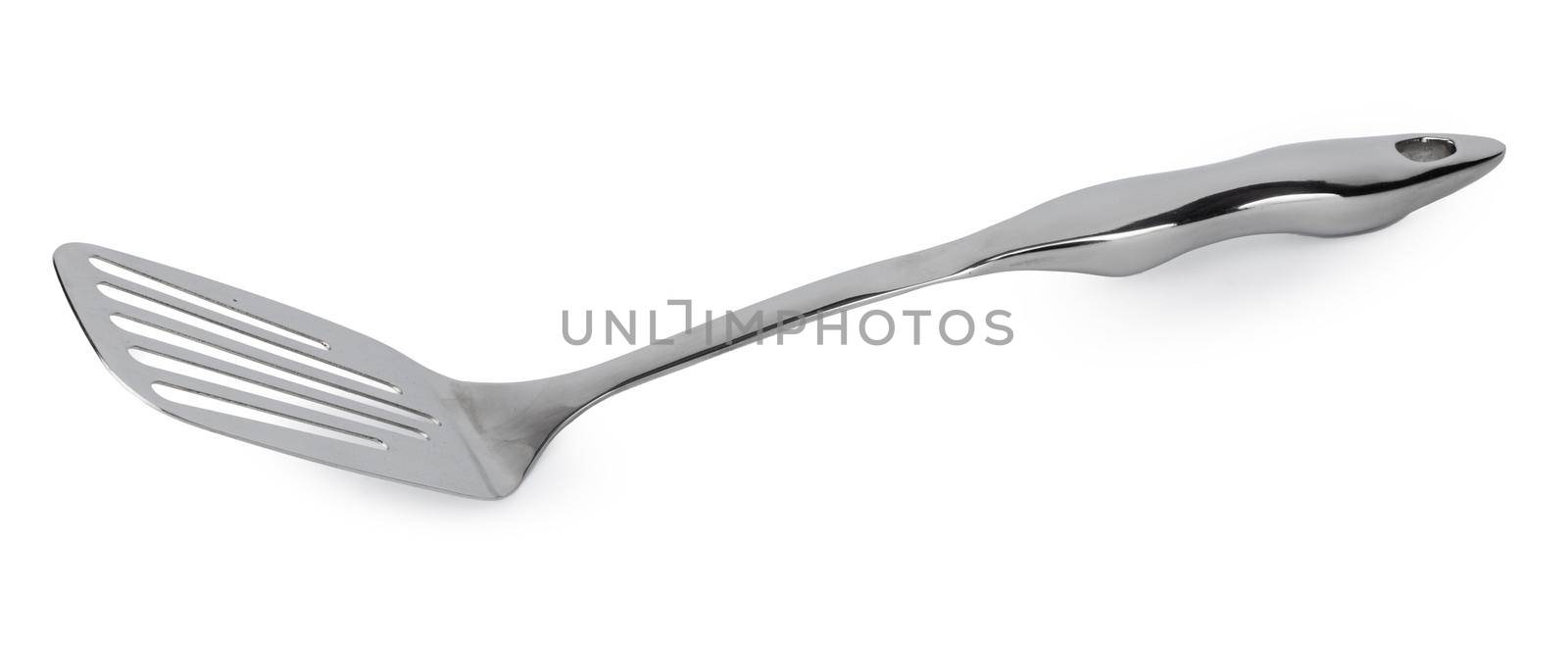 Aluminum new kitchen utensil isolated on white background