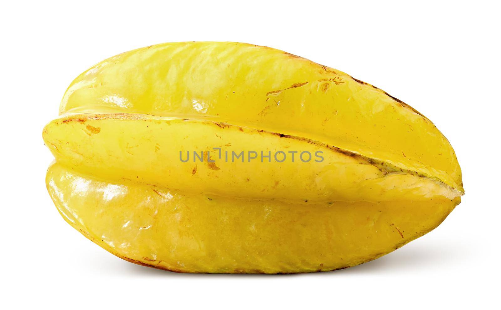 Ripe yellow carom isolated on a white background