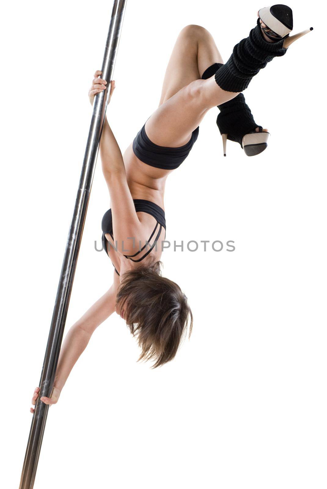 Young sexy pole dance woman by Julenochek