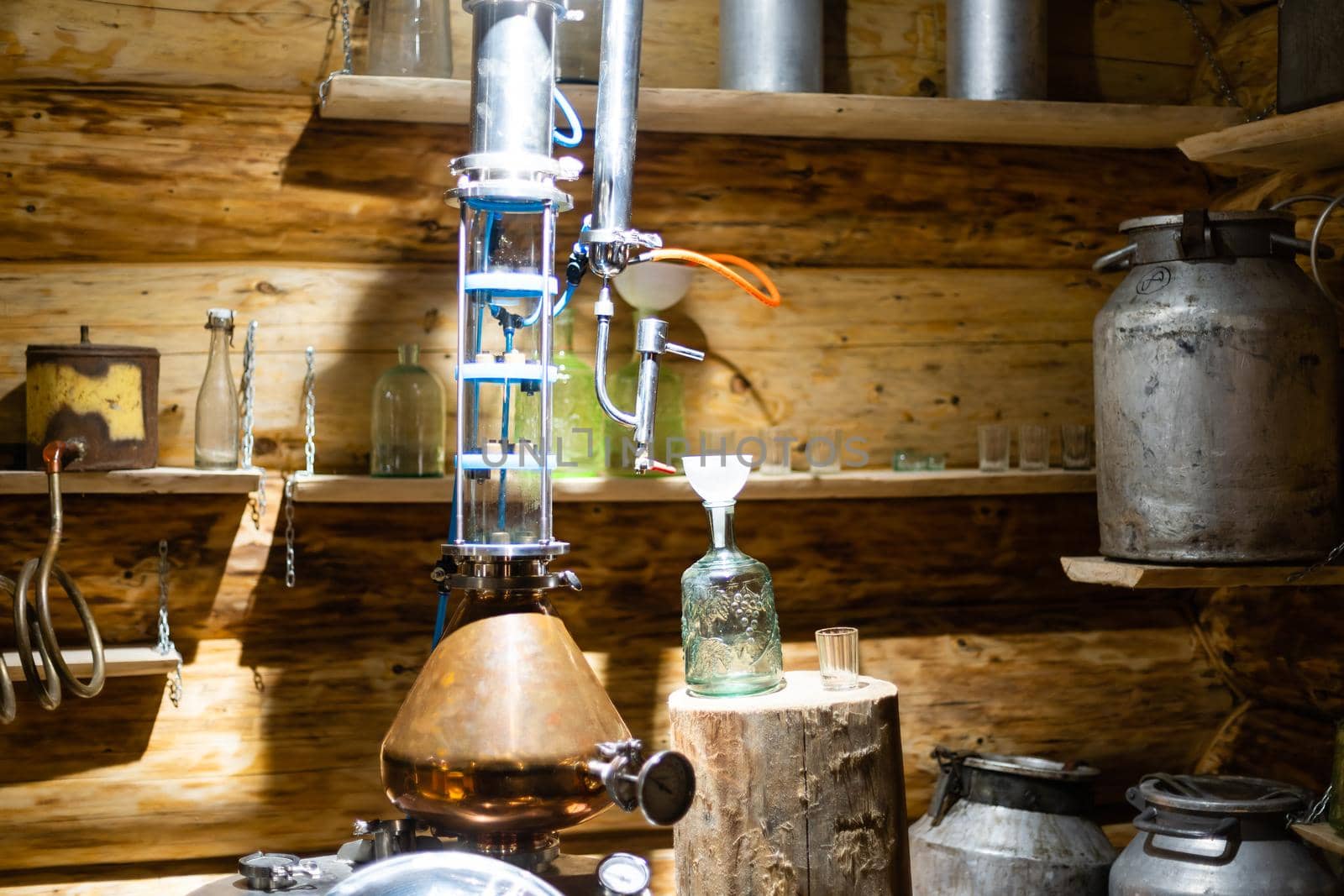 Interior of a vintage kitchen. ancient kitchen interior