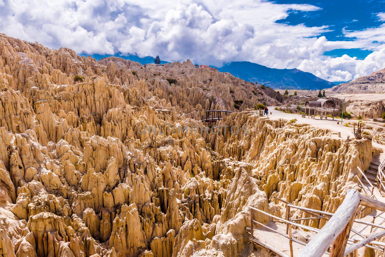 Mountainous Valley of the Moon, in sunny Bolivia