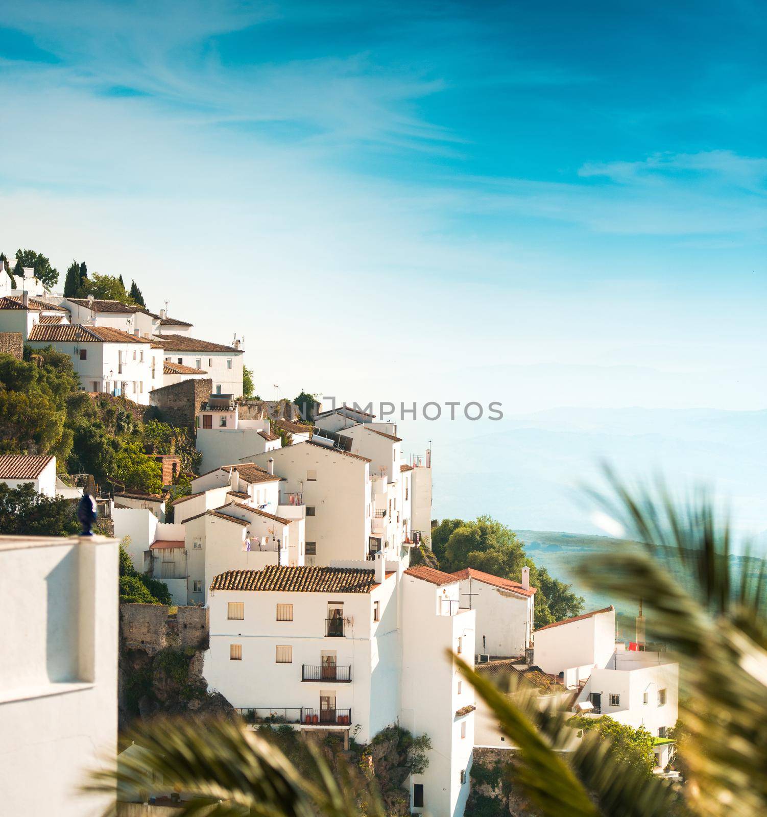 traditional little white houses Spanish village