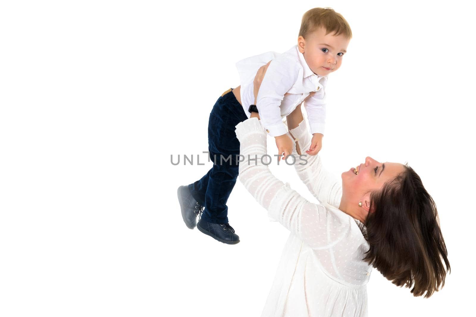 Mom throws her son up. by kolesnikov_studio