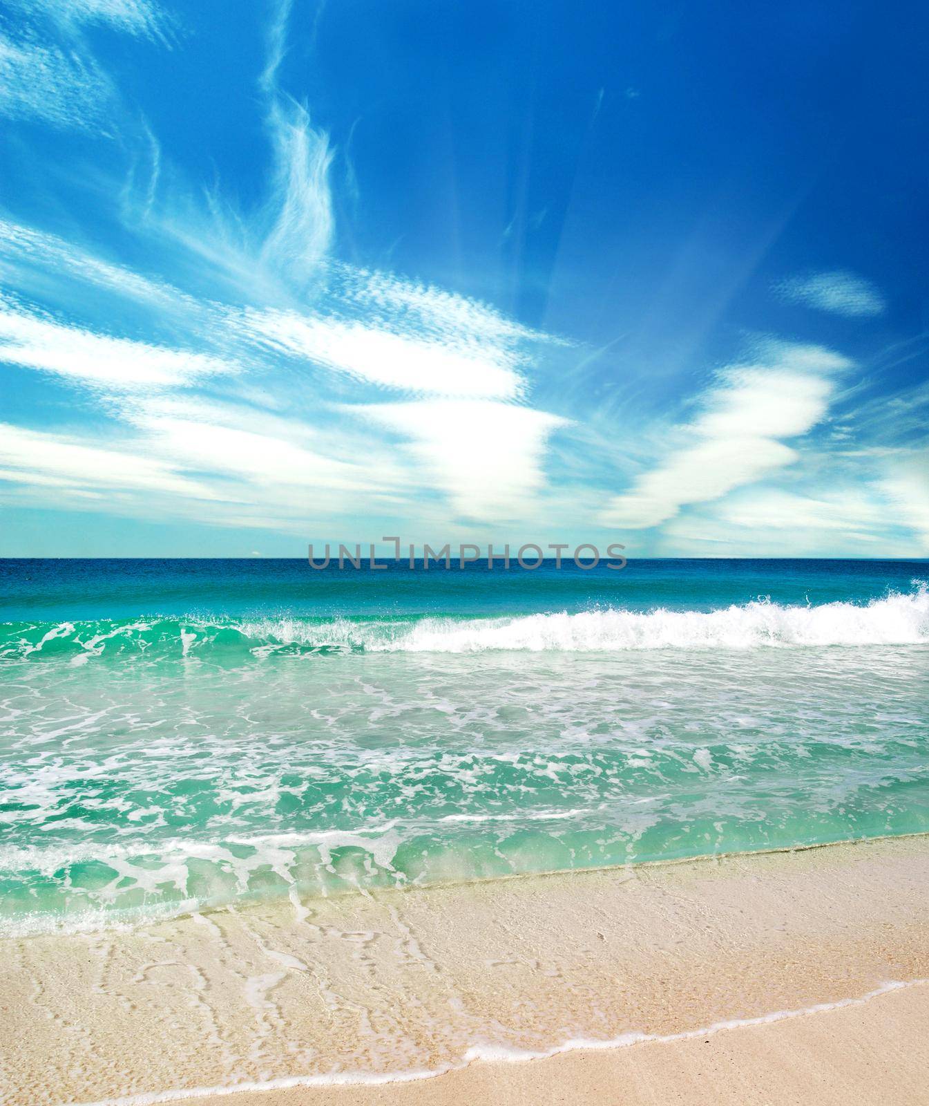 beautyful beach and a tropical sea