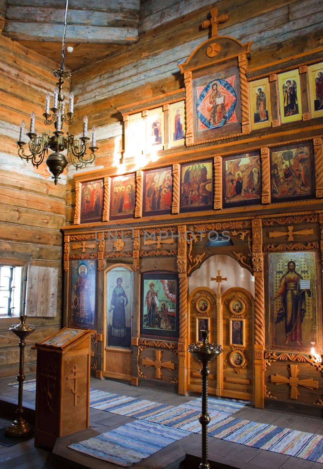 photo of the russian church interior