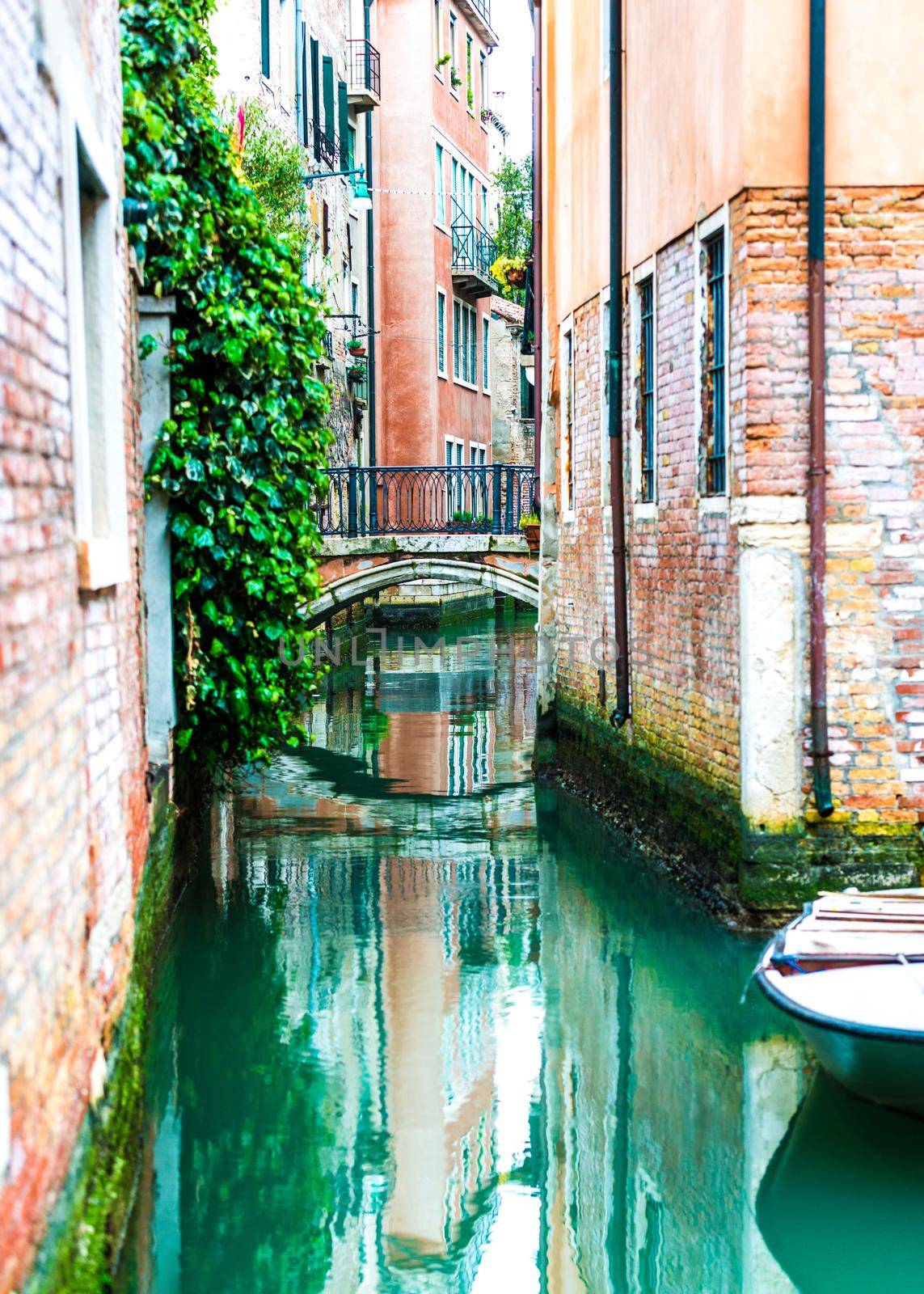 Canal and historic tenements. Venice, Italy