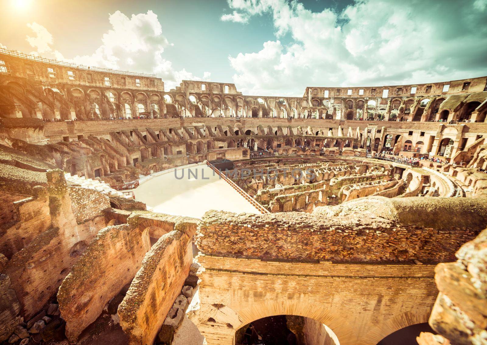 Coliseum interior Rome, Italy.