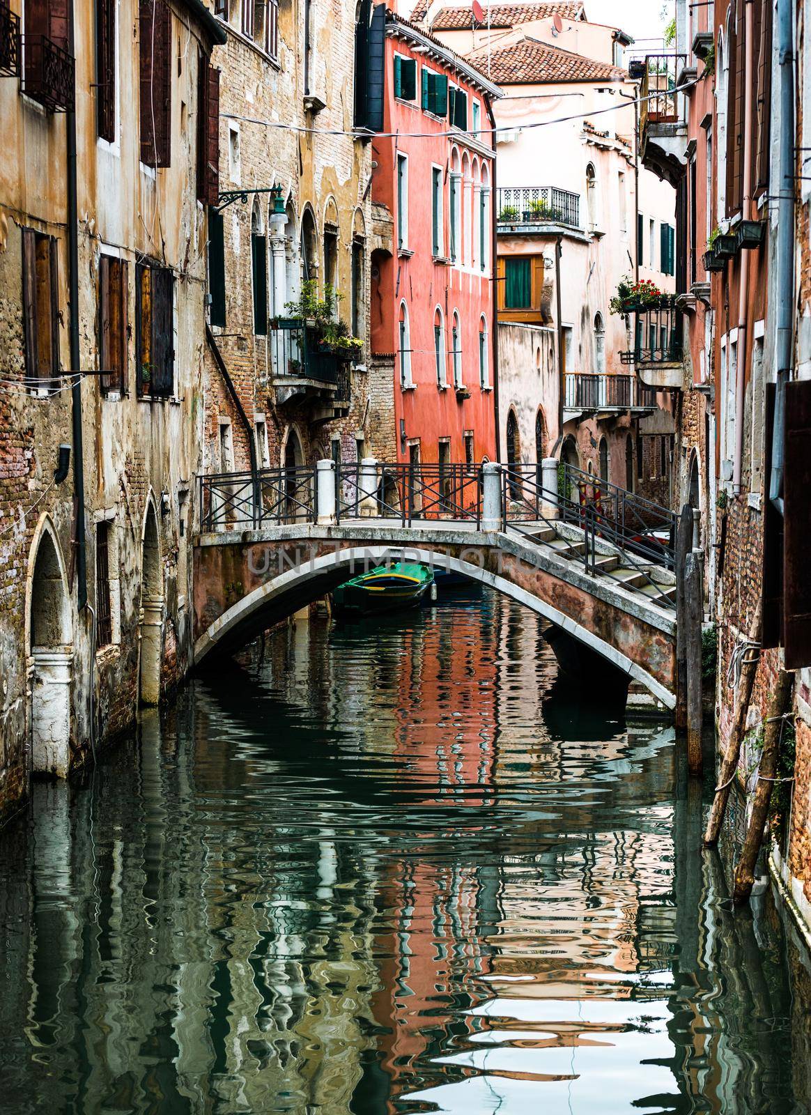 bridge across the canal. Venice, Italy