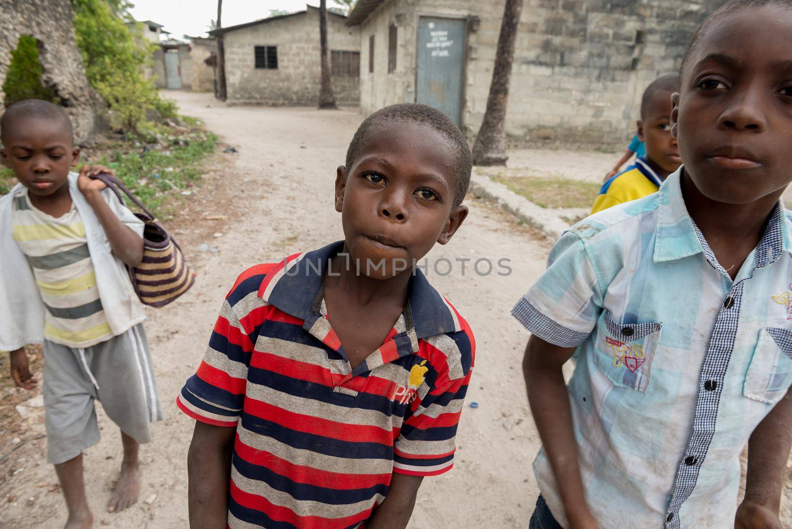 Zanzibar children on a street by tan4ikk1