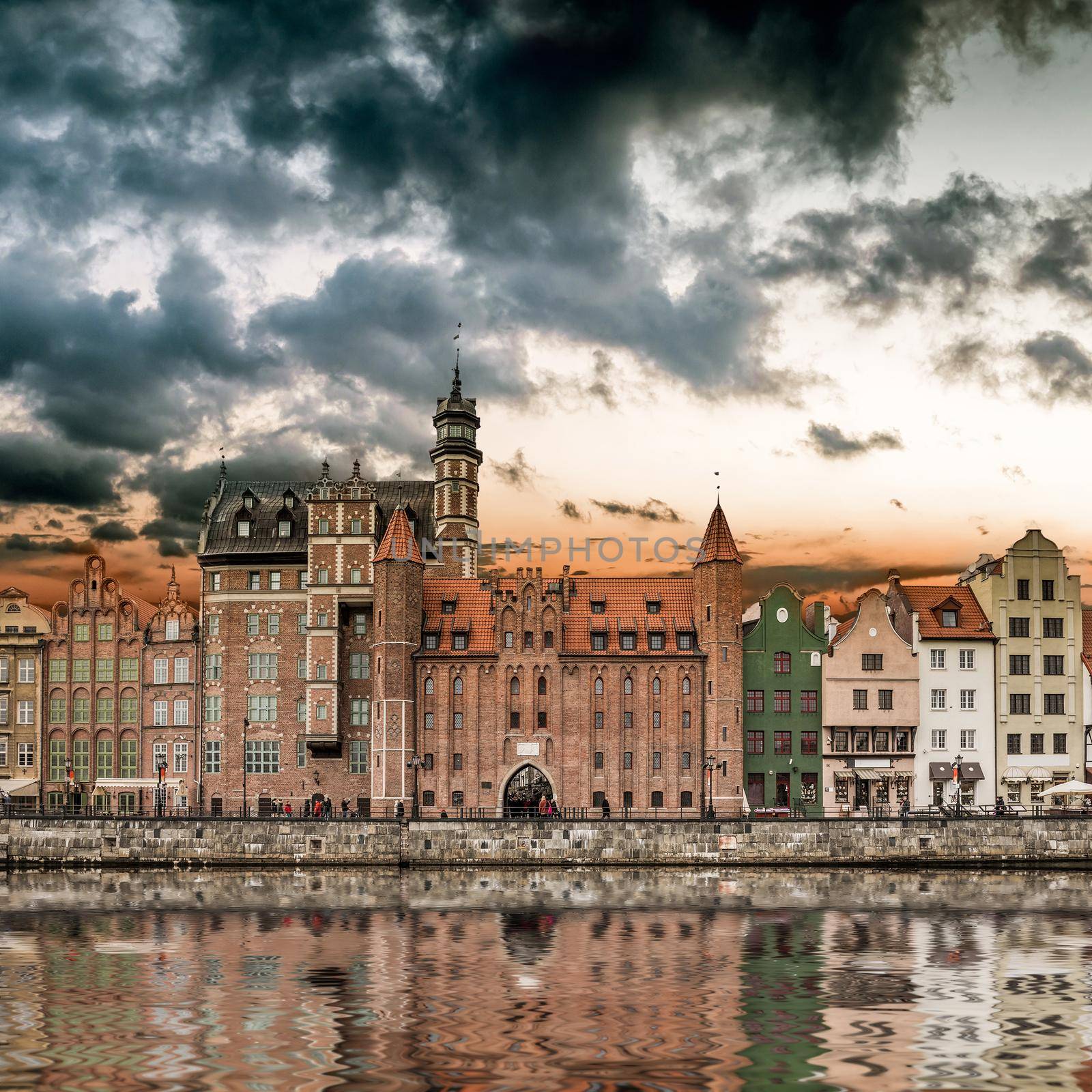 views of the waterfront in Gdansk. Poland