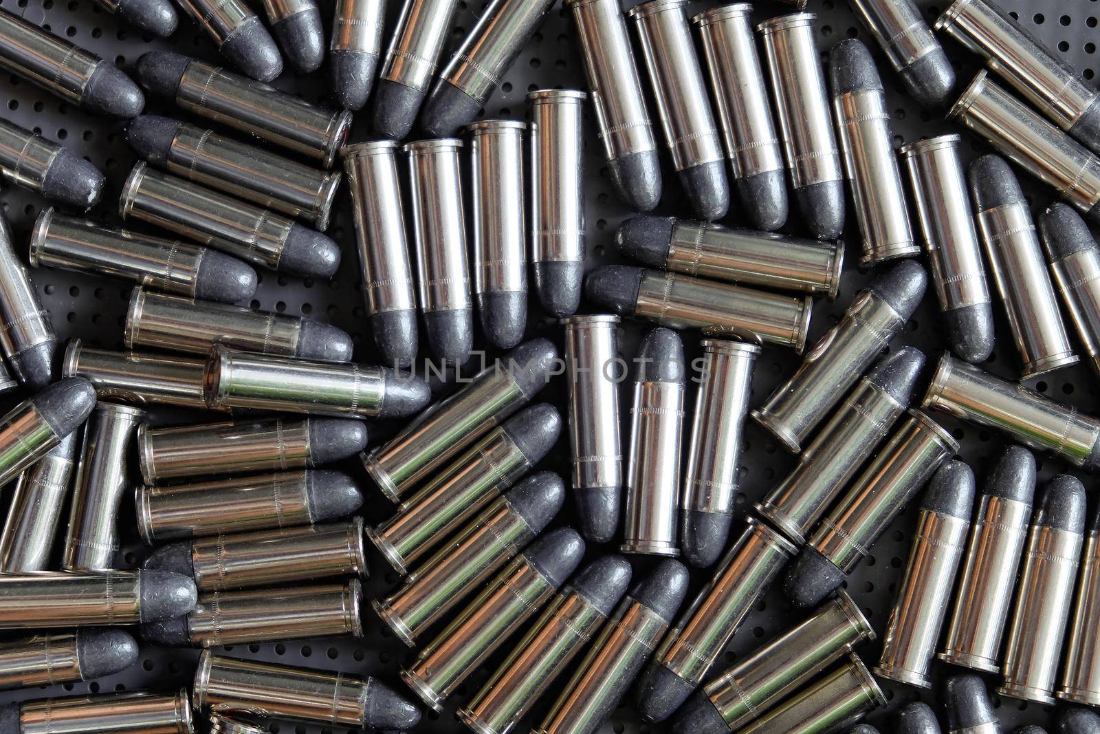 Bullets, Image of Cartridges of .38 pistols ammo.