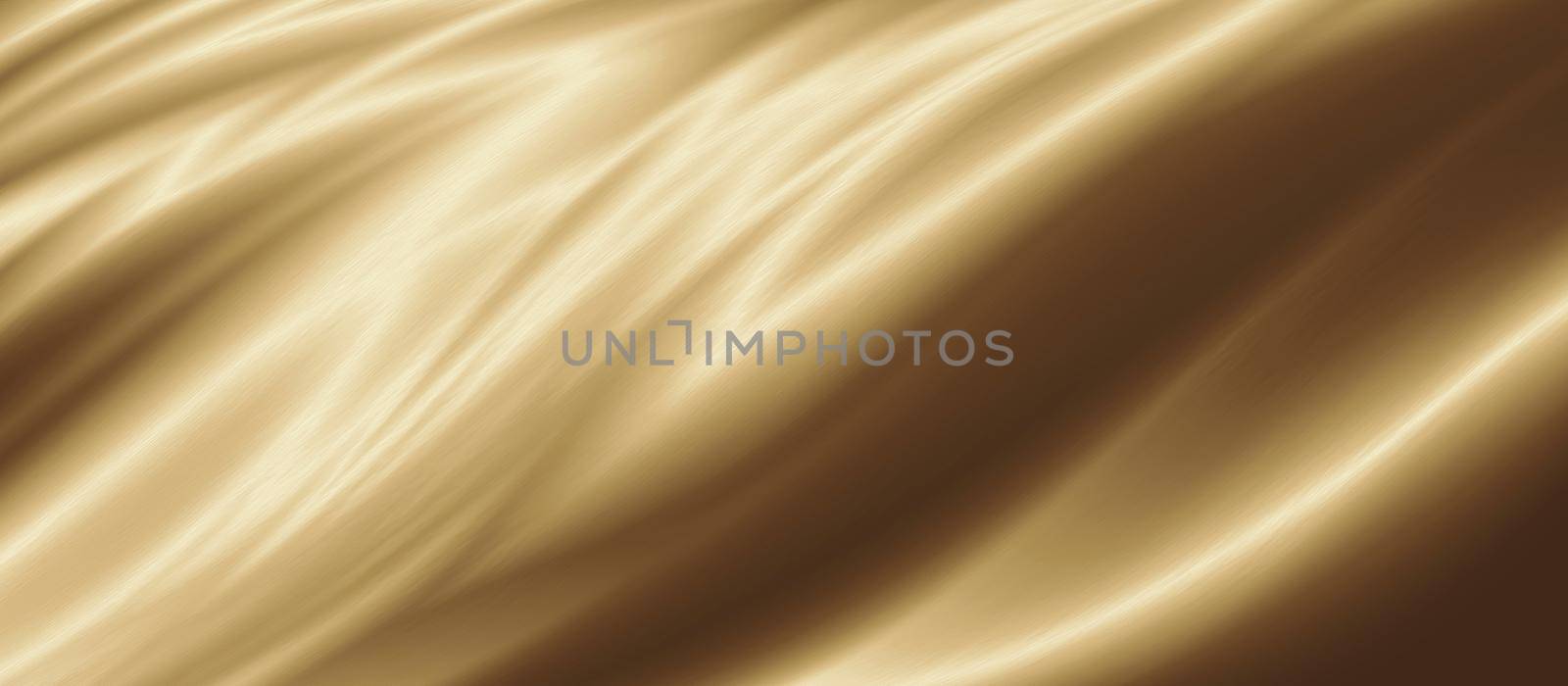 Gold luxury fabric background with copy space 3D illustration by Myimagine