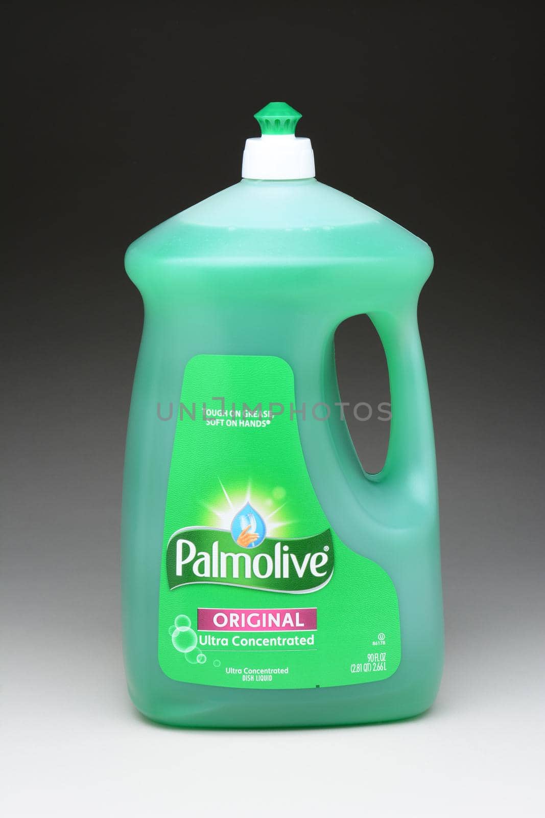 IRVINE, CA - January 21, 2013: A 90 ounce bottle of Palmolive Original Dish Liquid. The Colgate-Palmolive Company, with sales surpassing $15 billion is in over 200 countries.