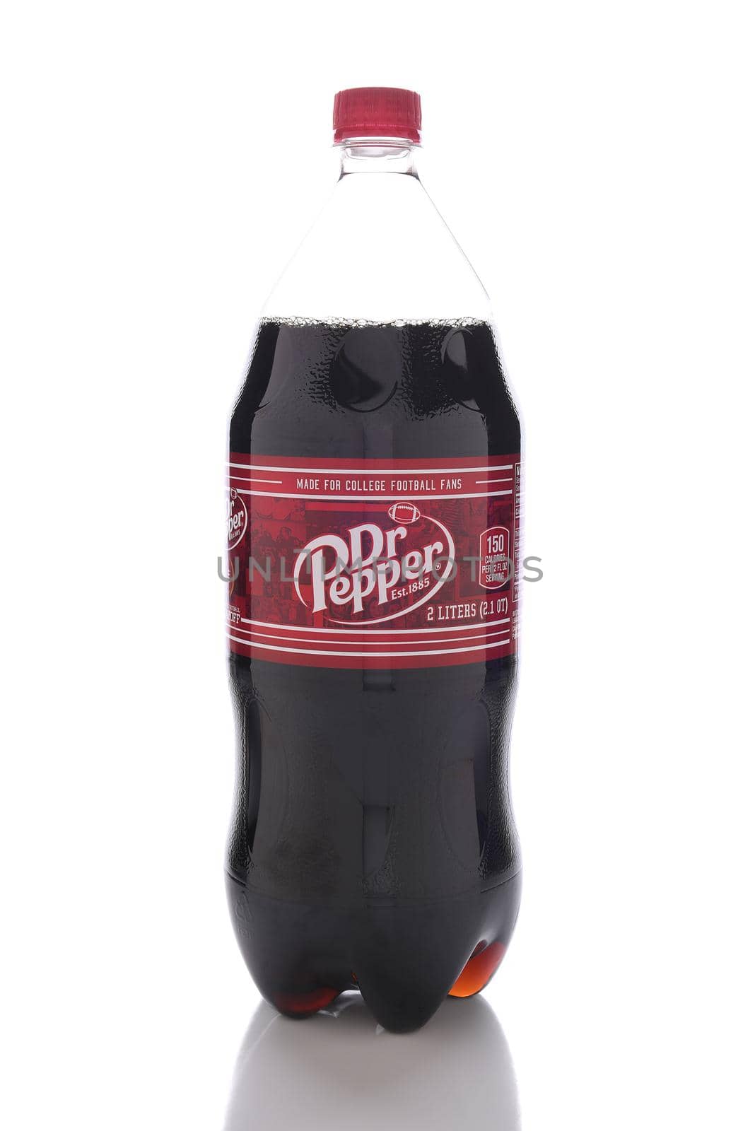 IRVINE, CALIFORNIA - JANUARY 13, 2017: Dr Pepper bottle. The drink was created by Charles Alderton in Waco, Texas, first served in 1885.