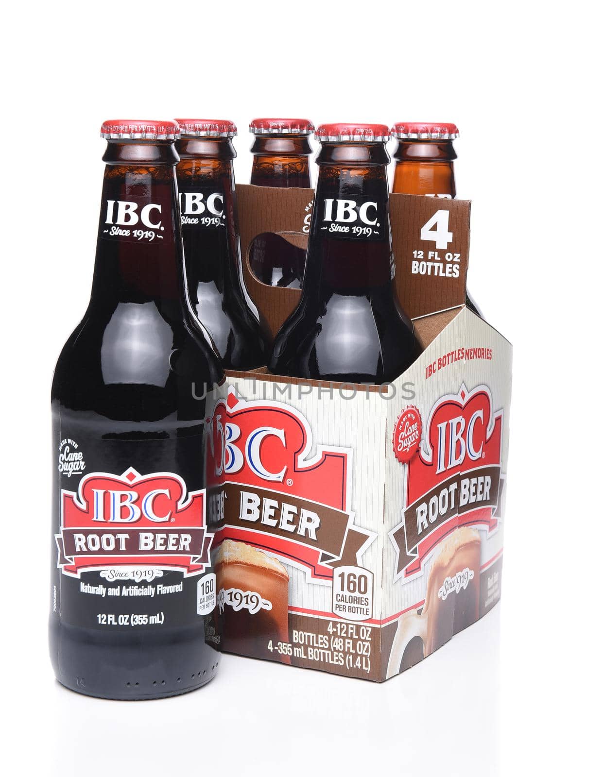 IRVINE, CA - MAY 29, 2017: IBC Root Beer 4 Pack. IBC Root Beer was founded in 1919 by the Griesedieck family as the Independent Breweries Company in St. Louis, Missouri.