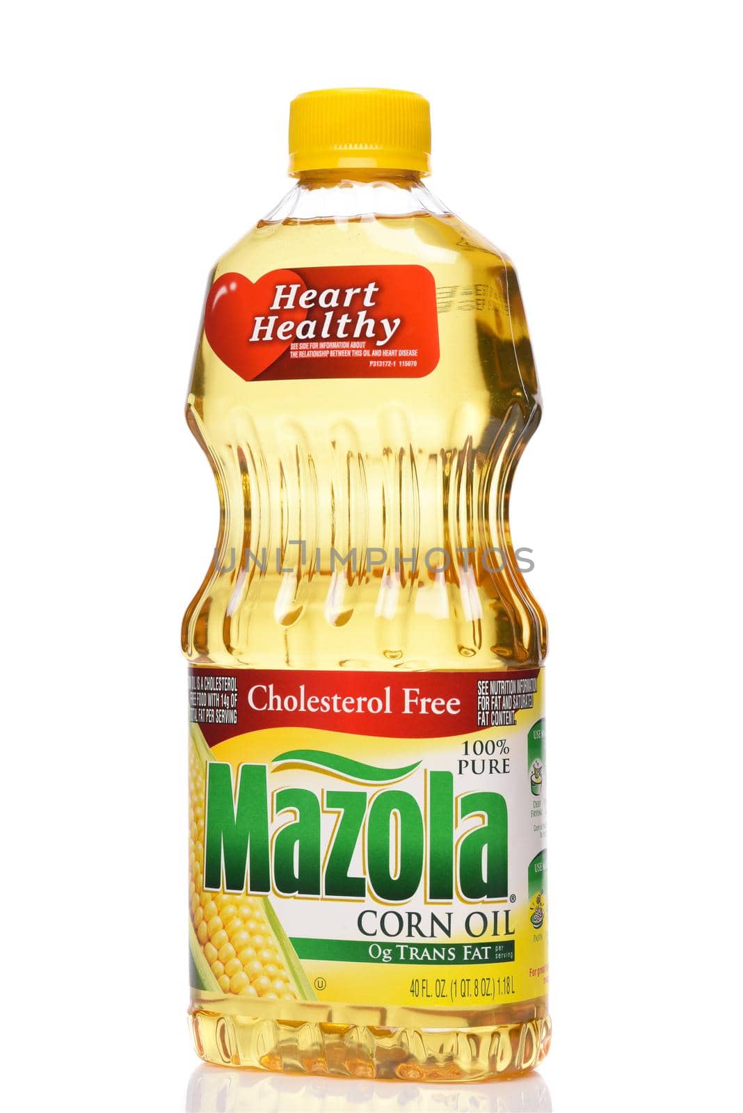 IRVINE, CALIFORNIA - 24 DECEMBER 2019: A bottle of Mazola Corn Oil.