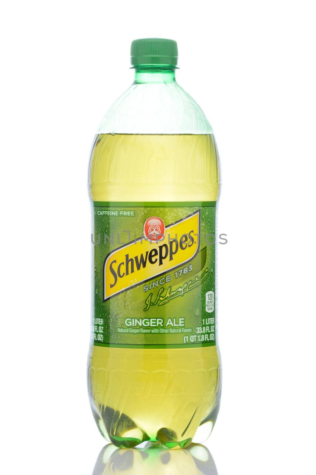 A 1 liter plastic bottle of Schweppes Ginger Ale.  by sCukrov