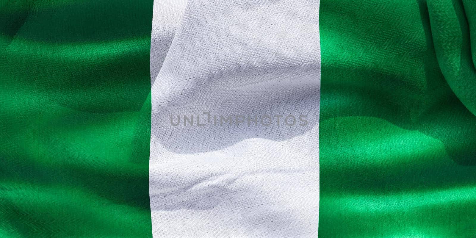 3D-Illustration of a Nigeria flag - realistic waving fabric flag by MP_foto71