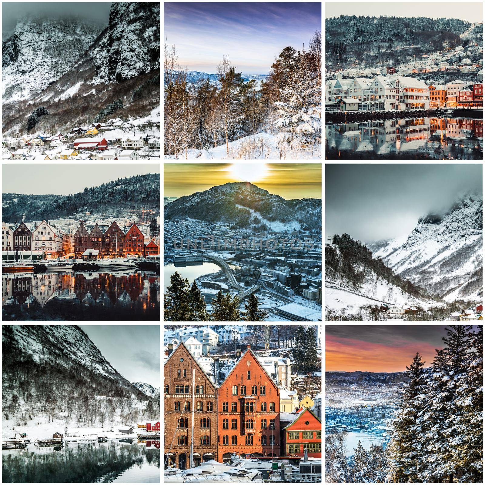 Collage of photos from Bergen by tan4ikk1