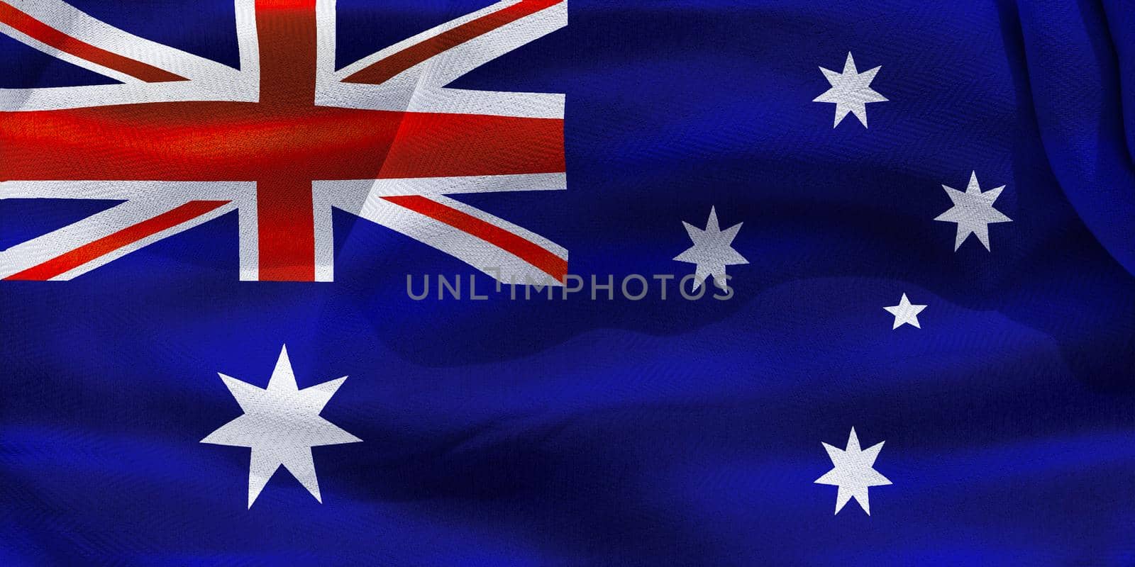 Heard Island and McDonald Islands flag - realistic waving fabric flag