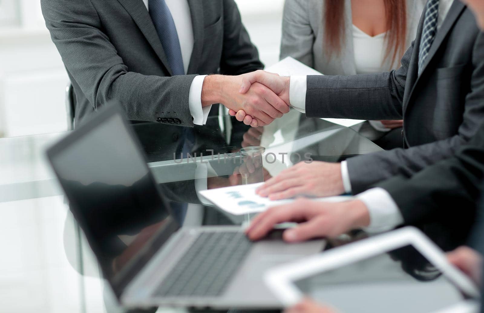 handshake partners at the Desk.