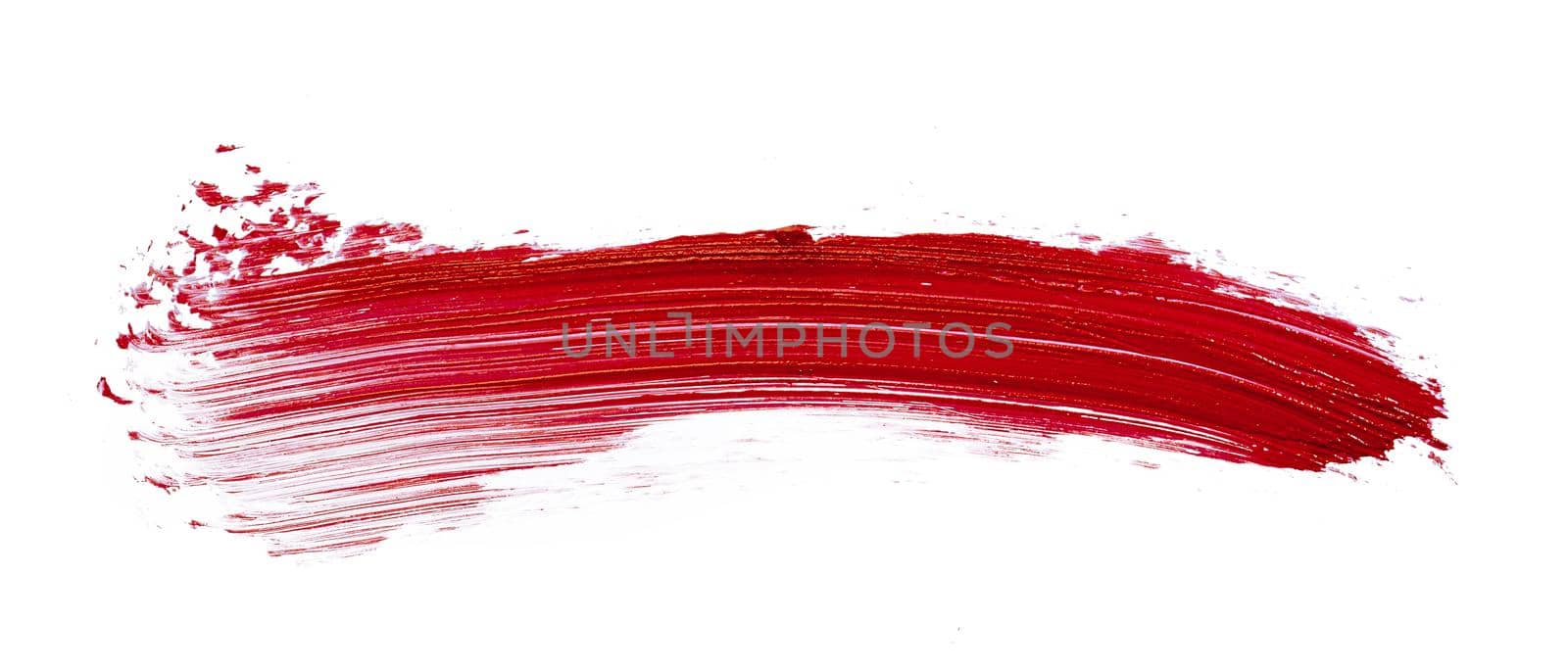 Red lipstick smudge stains isolated on white by Fabrikasimf